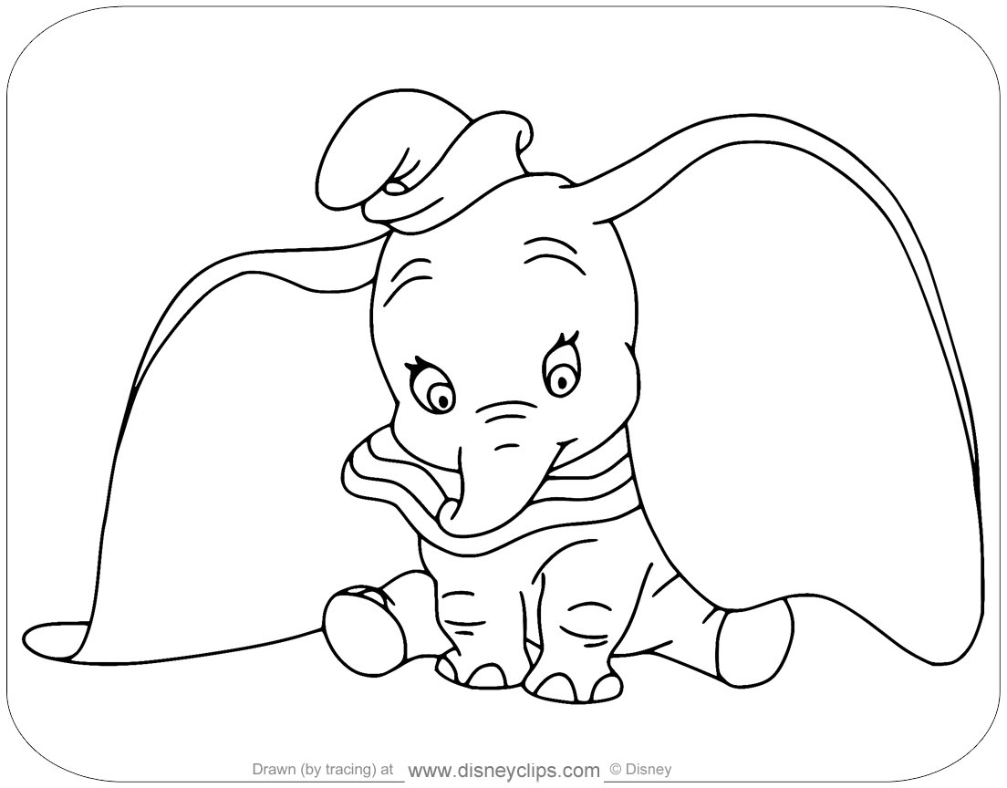 Printable dumbo coloring pages