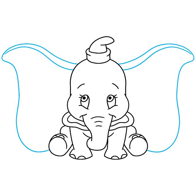 How to draw dumbo