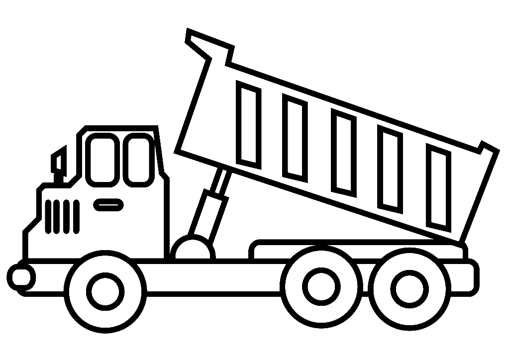 Dump truck coloring pages printable for free download