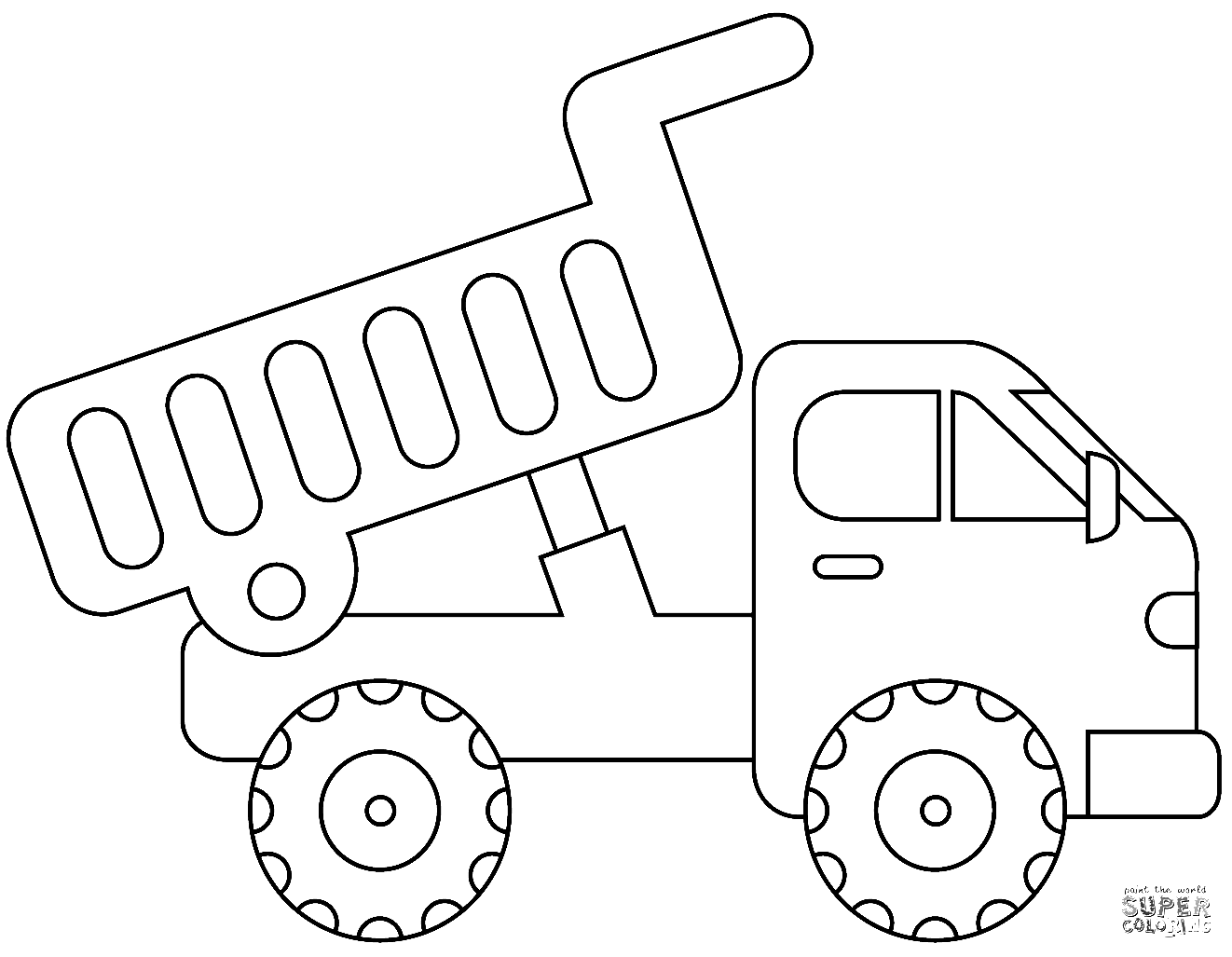 Dump truck coloring pages printable for free download