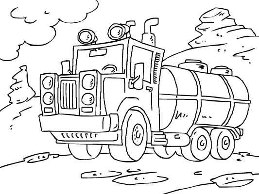 Tanker truck coloring page loads more trucks and cars to chose from at httpwwwcoloringpagesucâ truck coloring pages coloring pages online coloring