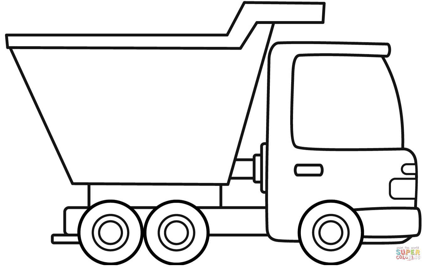 Dump truck coloring page free printable coloring pages