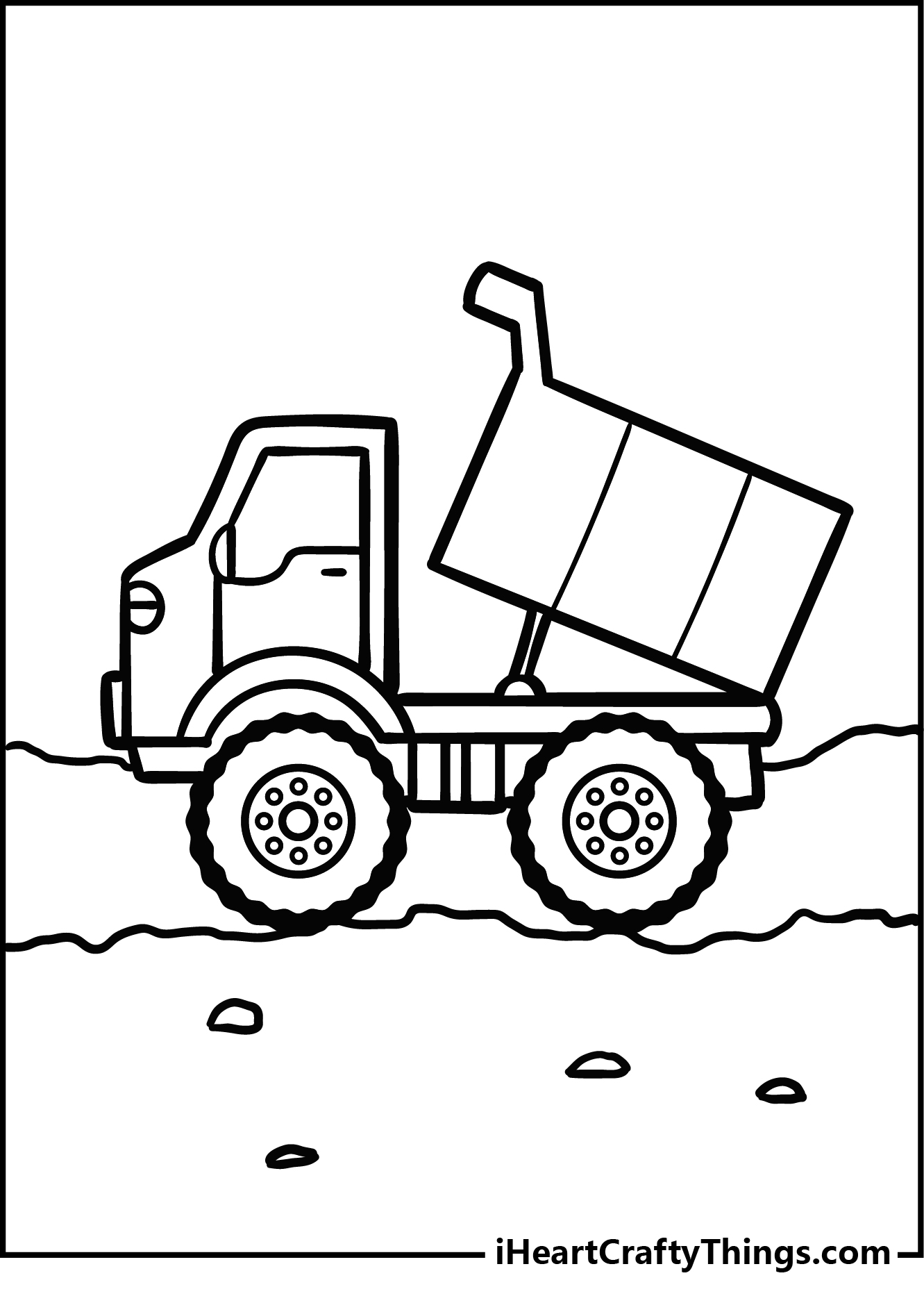 Dump truck coloring pages free printables