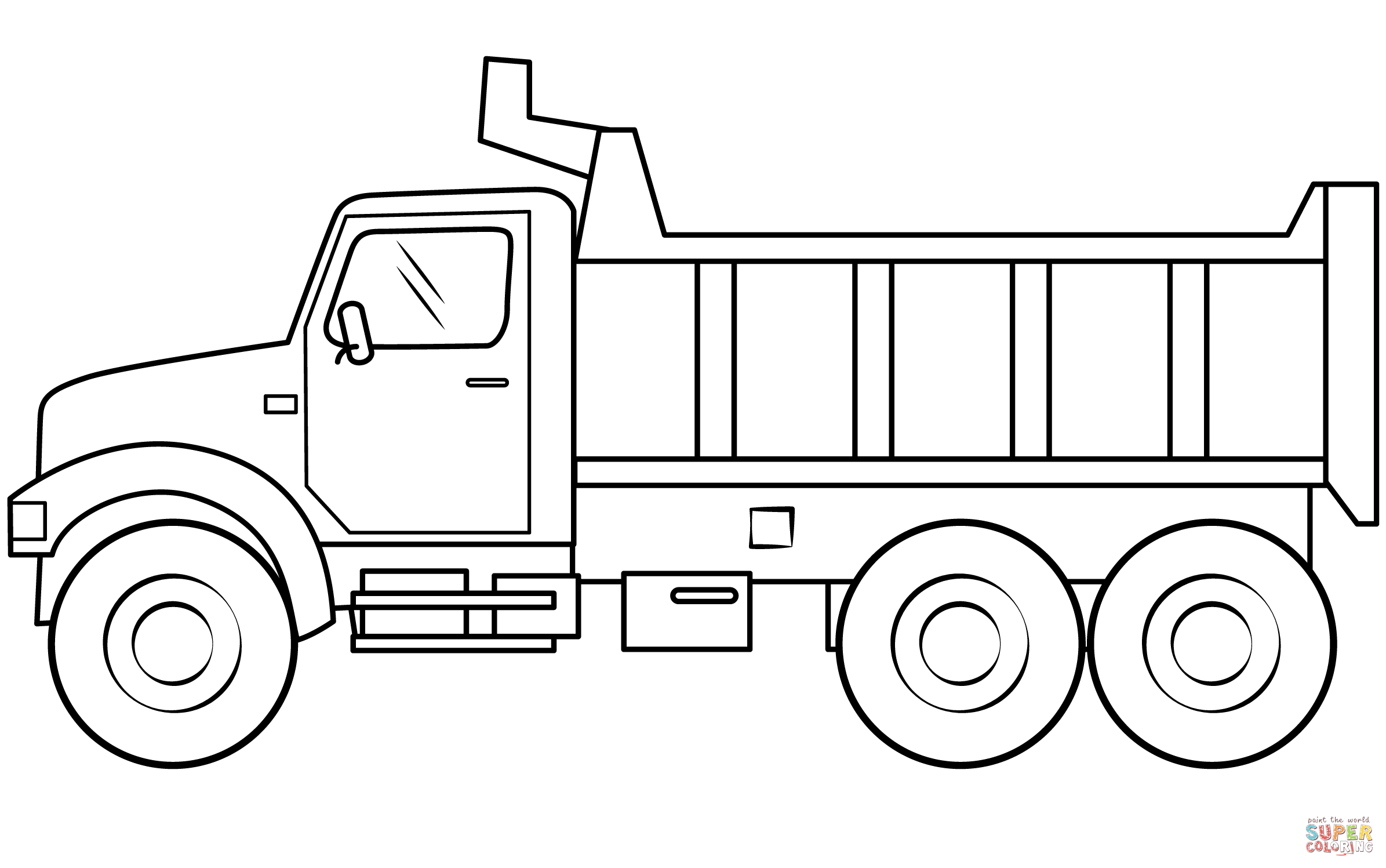 Dump truck coloring page free printable coloring pages