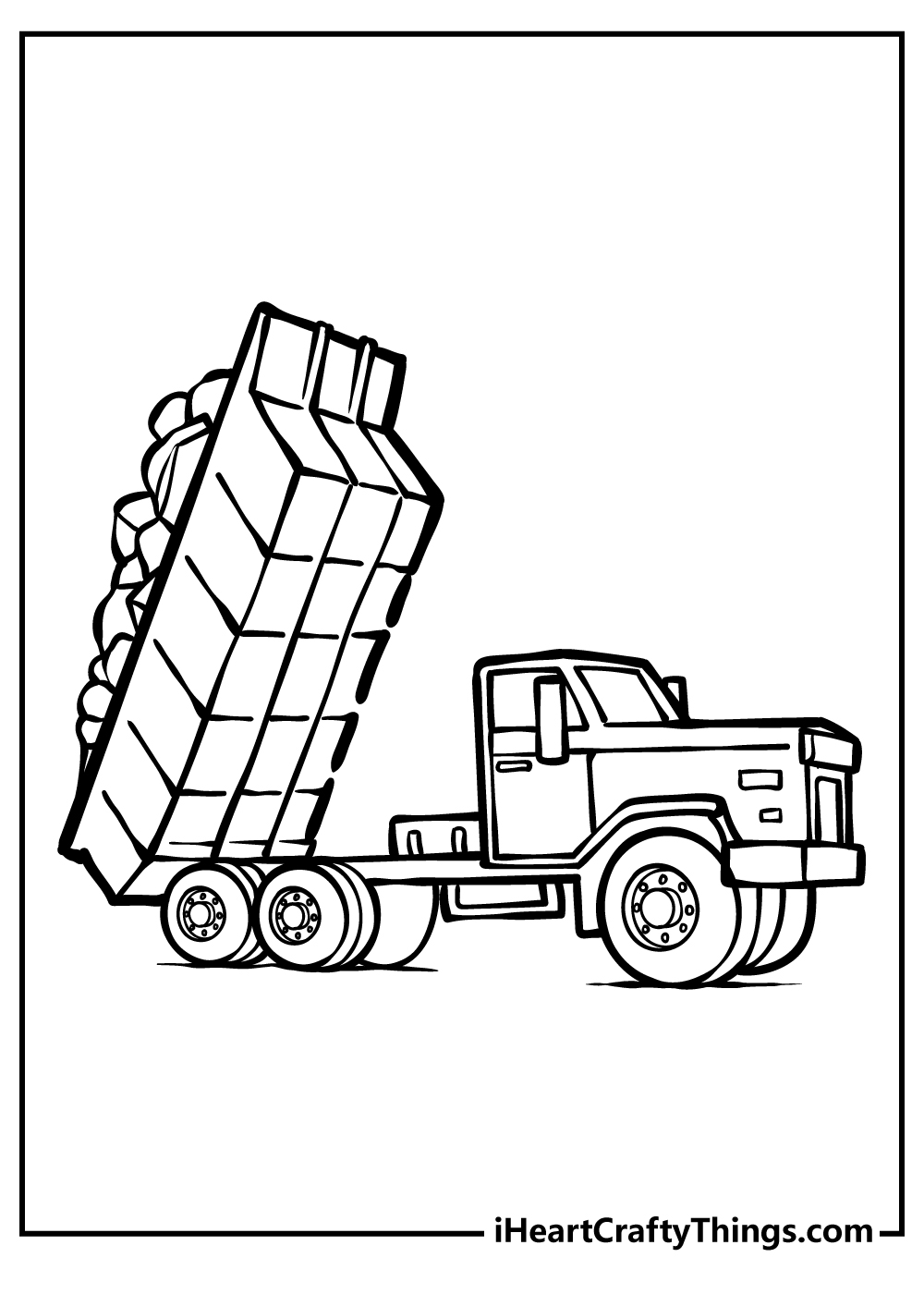 Dump truck coloring pages free printables