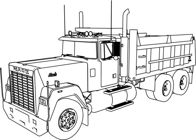 Coloring pages dump truck coloring pages