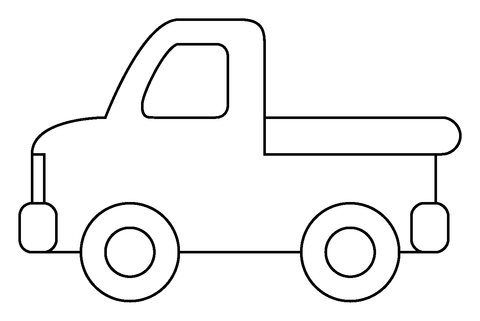 Pickup truck emoji coloring page free printable coloring pages