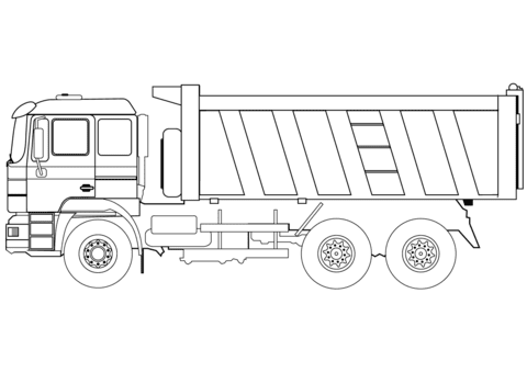 Coloring pages dump truck coloring pages for adults