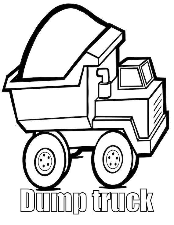 Dump truck coloring page for kids letter d coloring pages words that start with d