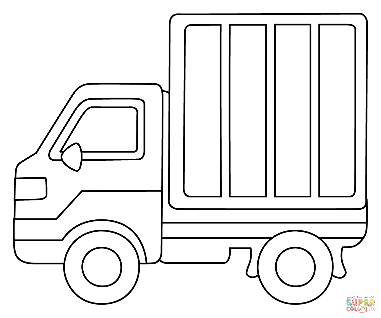 Delivery truck emoji coloring page free printable coloring pages