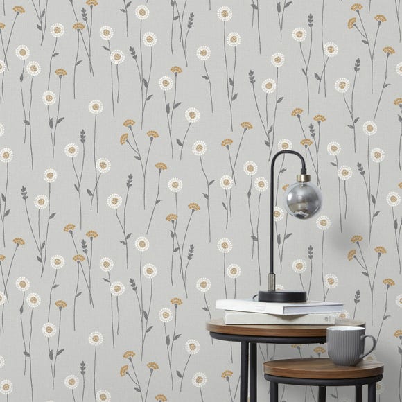 Scandi floral wallpaper