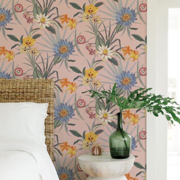 Nu wall self adhesive tropical floral wallpaper