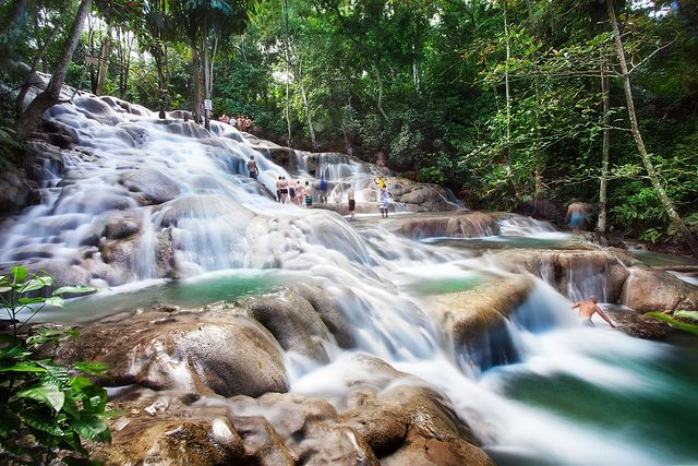 Slip and slide jamaica ocho rios dunns river falls ocho rios jamaica beautiful places most beautiful places