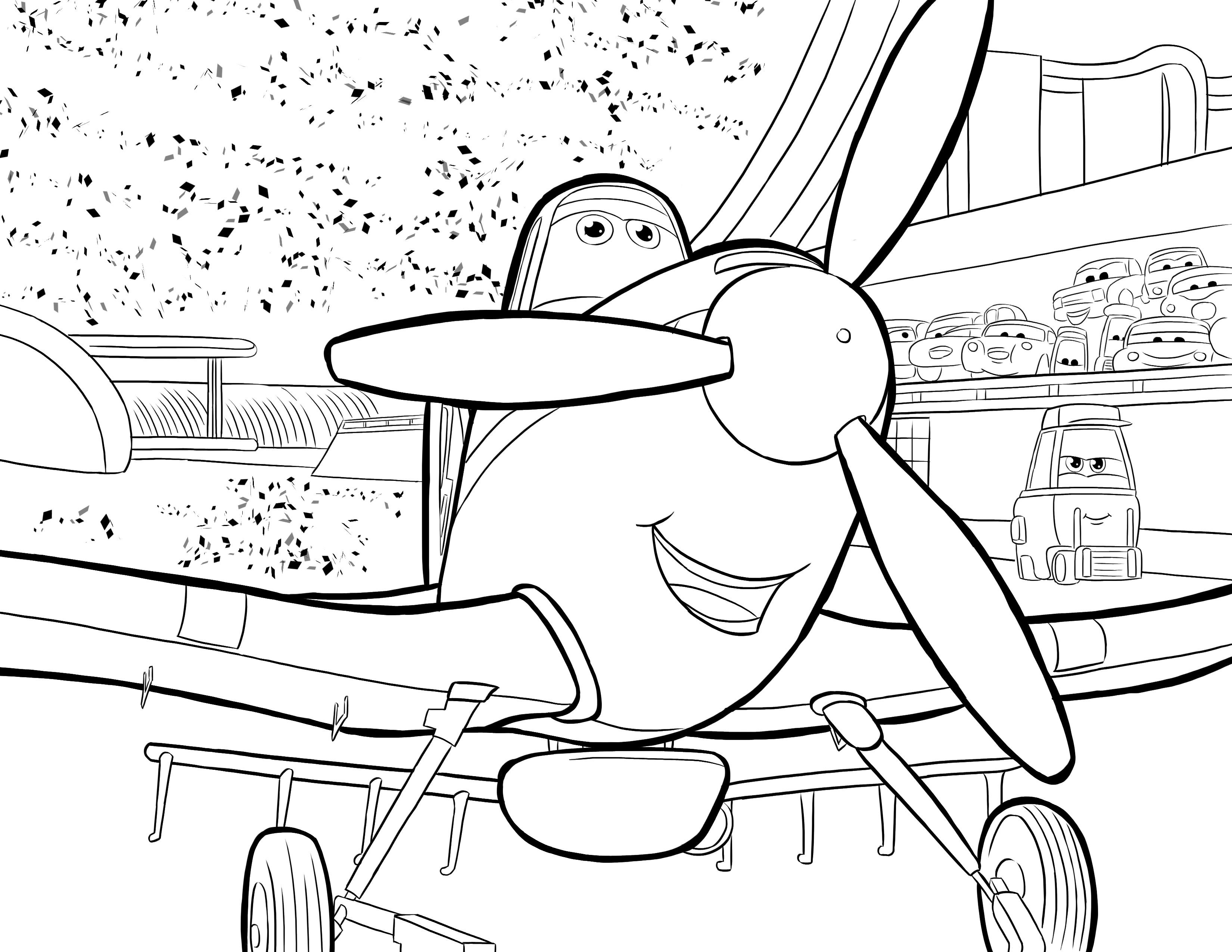 Planes coloring pages