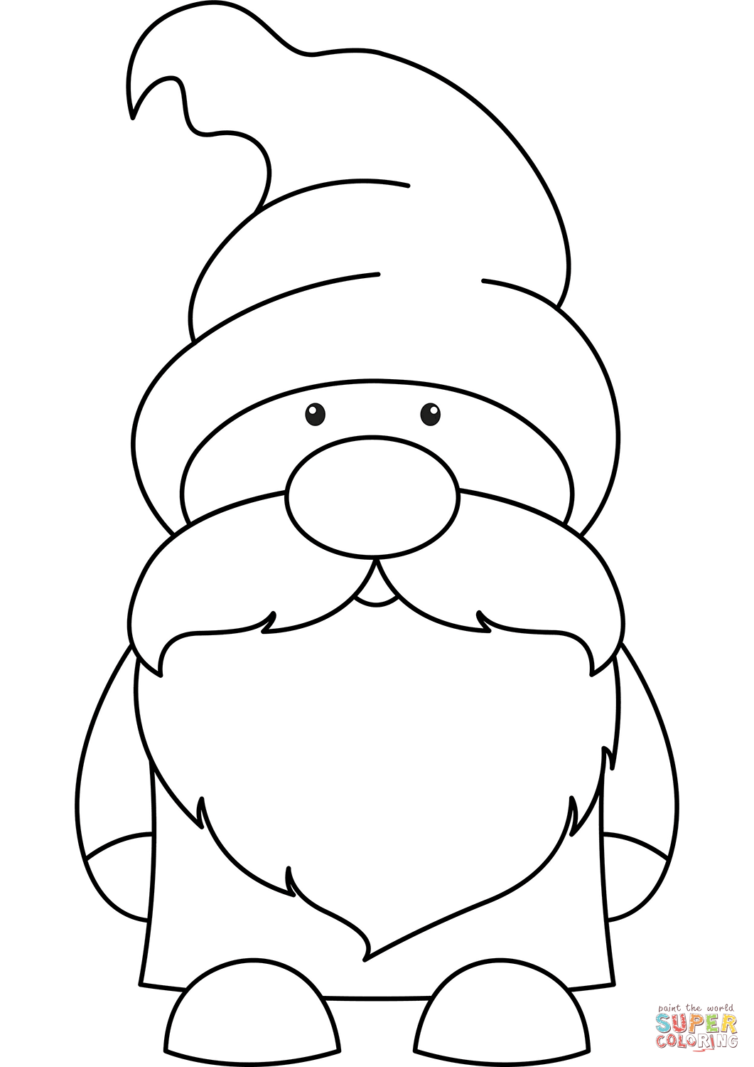 Cute dwarf coloring page free printable coloring pages