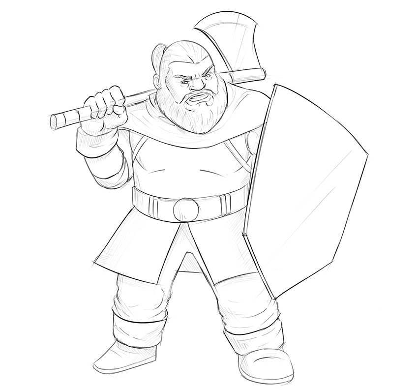 How to draw a dwarf