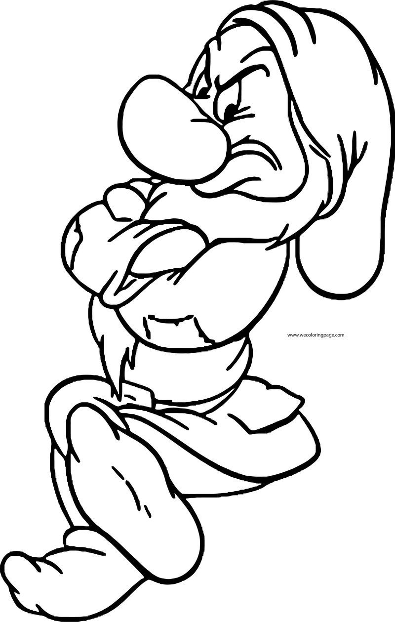 Grumpy snow white coloring pages sketch page sketch coloring page cartoon coloring pages coloring pages disney coloring pages