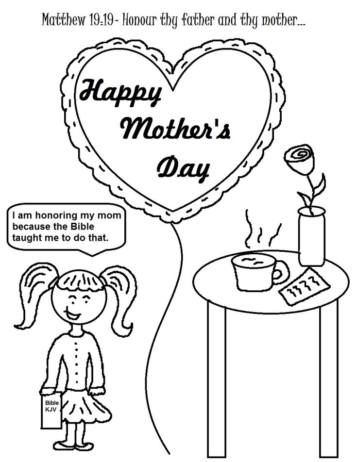 Christian mothers day coloring pages