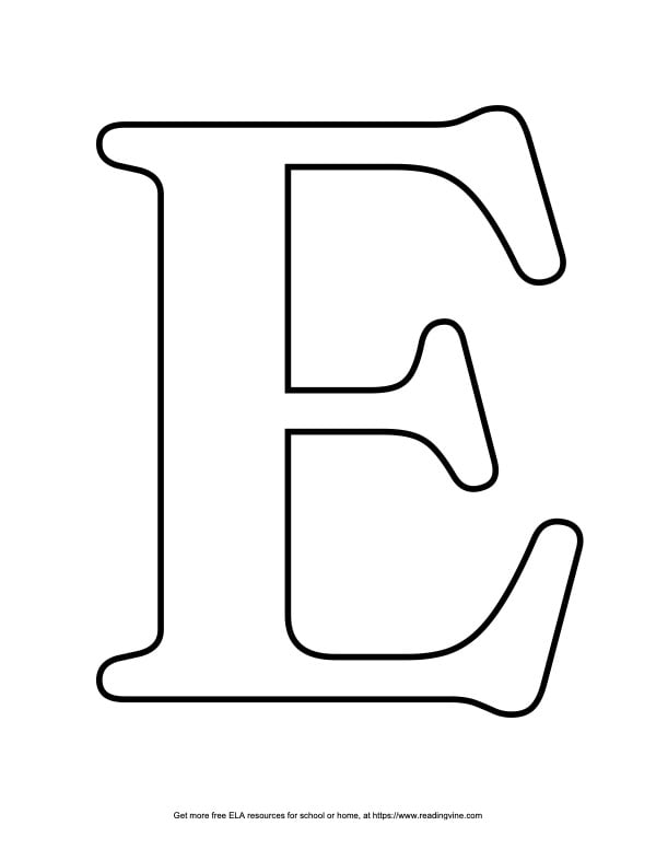 Serif capital bubble letter e image