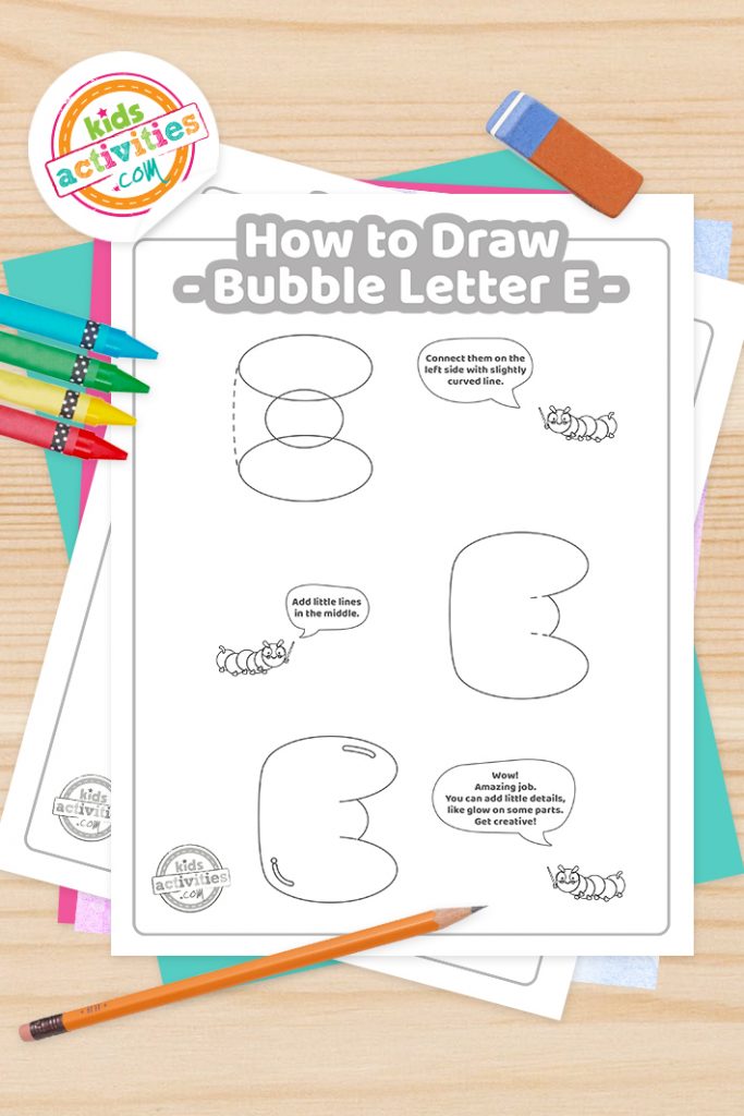 How to draw the letter e in bubble graffiti kids activities blog