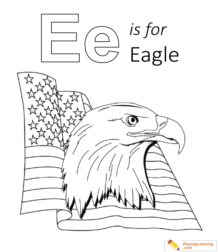 E is for eagle coloring page free e is for eagle coloring page