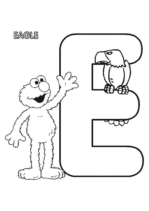 Elmo is happy coloring page alphabet coloring pages kindergarten coloring pages abc coloring pages