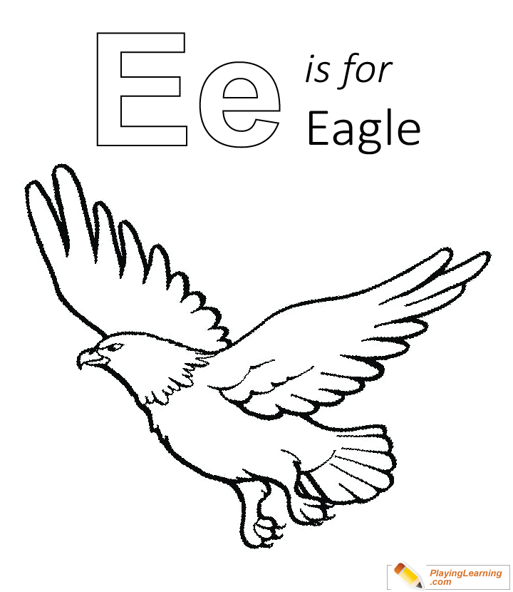 E is for eagle coloring page free e is for eagle coloring page