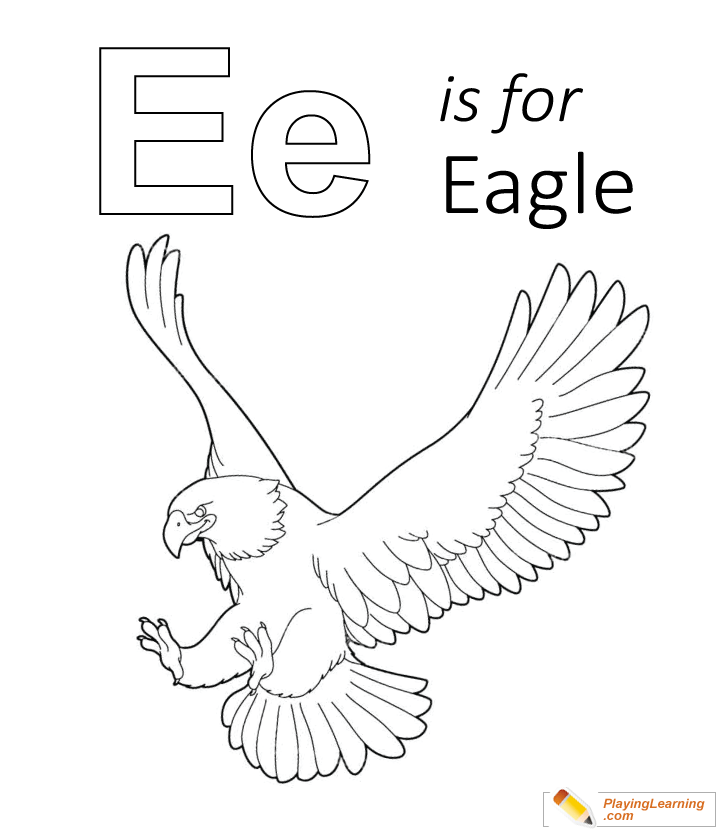 E is for eagle coloring page free e is for eagle coloring page