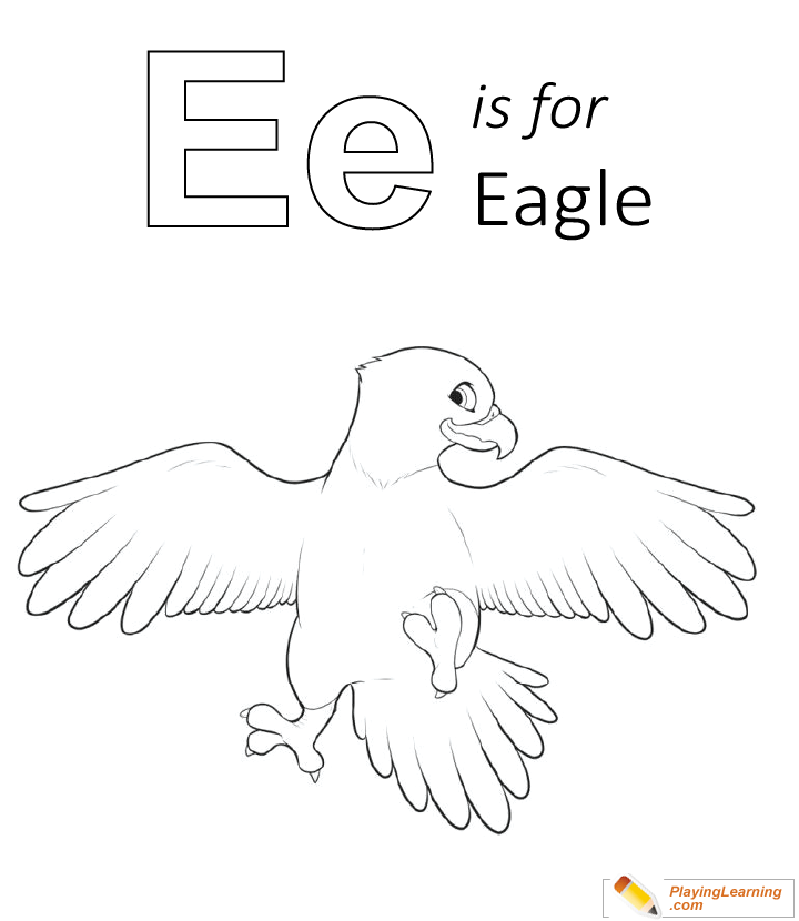 E is for eagle coloring page free e is for eagle coloring page