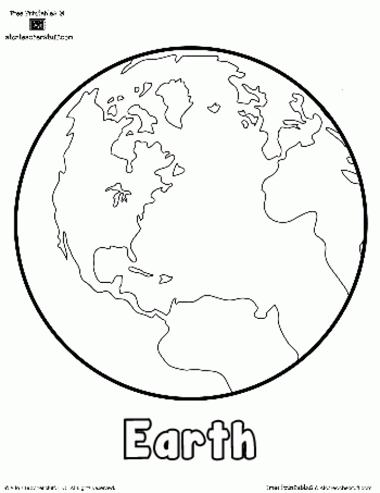 Free printable earth coloring pages