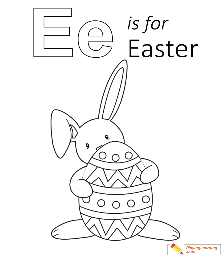 E is for easter coloring page free e is for easter coloring page