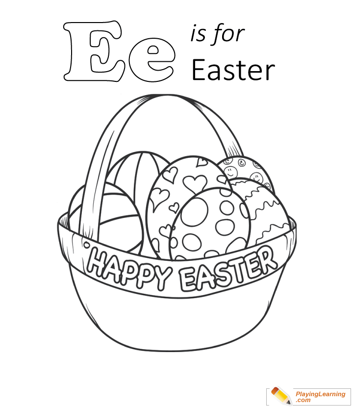 Letter e is for easter coloring page free letter e is for easter coloring page