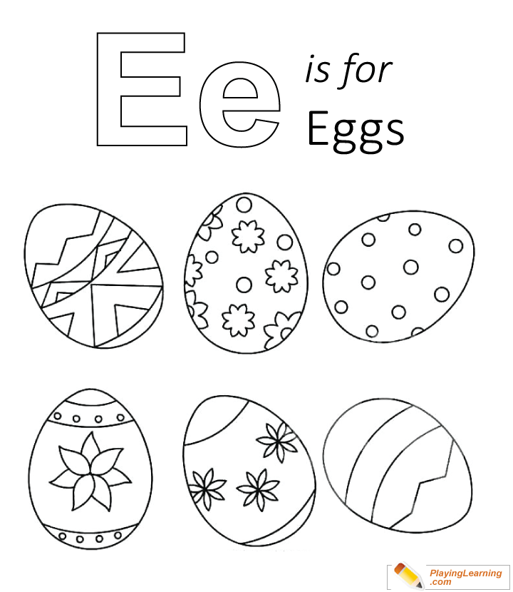 E is for egg coloring page free e is for egg coloring page