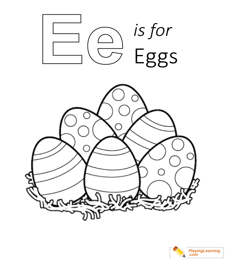 E is for egg coloring page free e is for egg coloring page