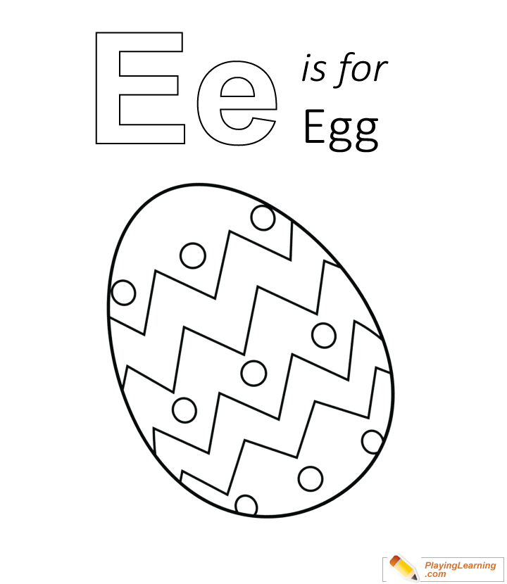 E is for egg coloring page free e is for egg coloring page