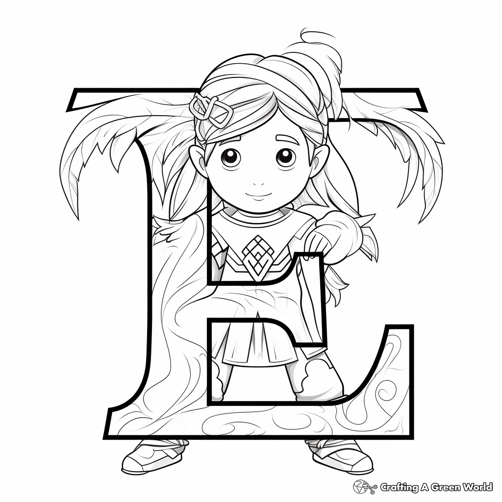 Letter e coloring pages