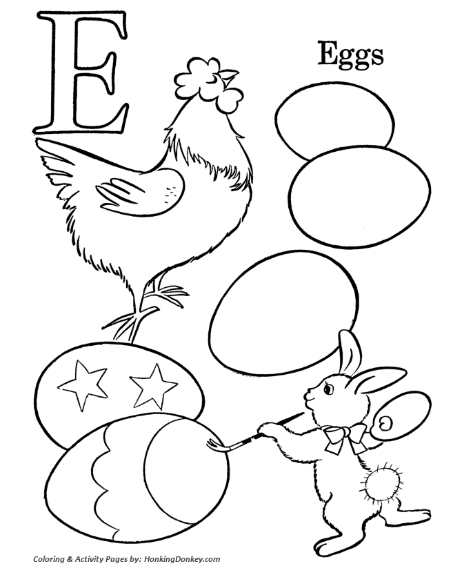 Easter egg coloring pages