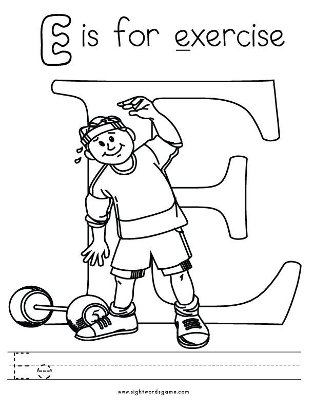 Letter e coloring pages printable for free download