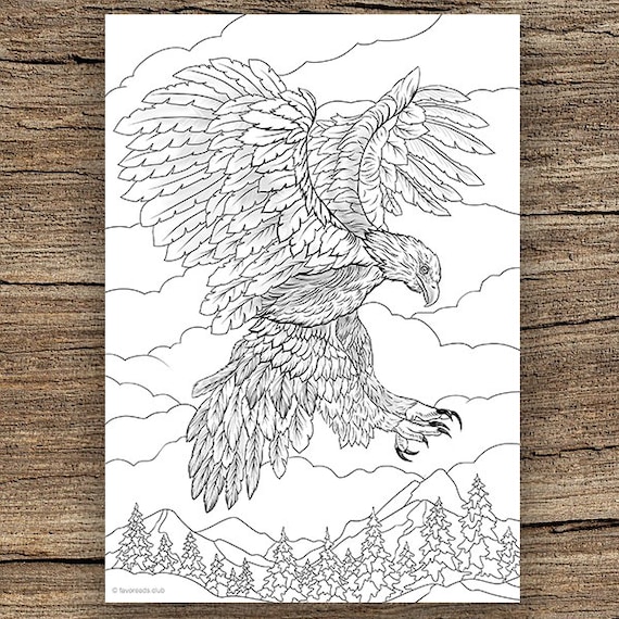 Eagle printable adult coloring page from favoreads coloring book pages for adults and kids coloring sheets coloring designs