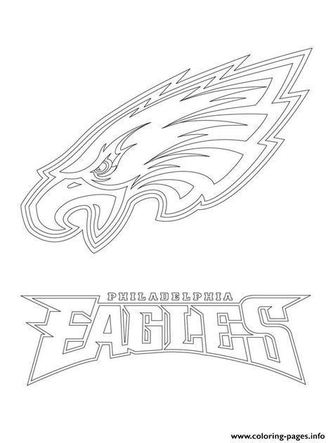 Print philadelphia eagles logo football sport coloring pages football coloring pages philadelphia eagles logo sports coloring pages