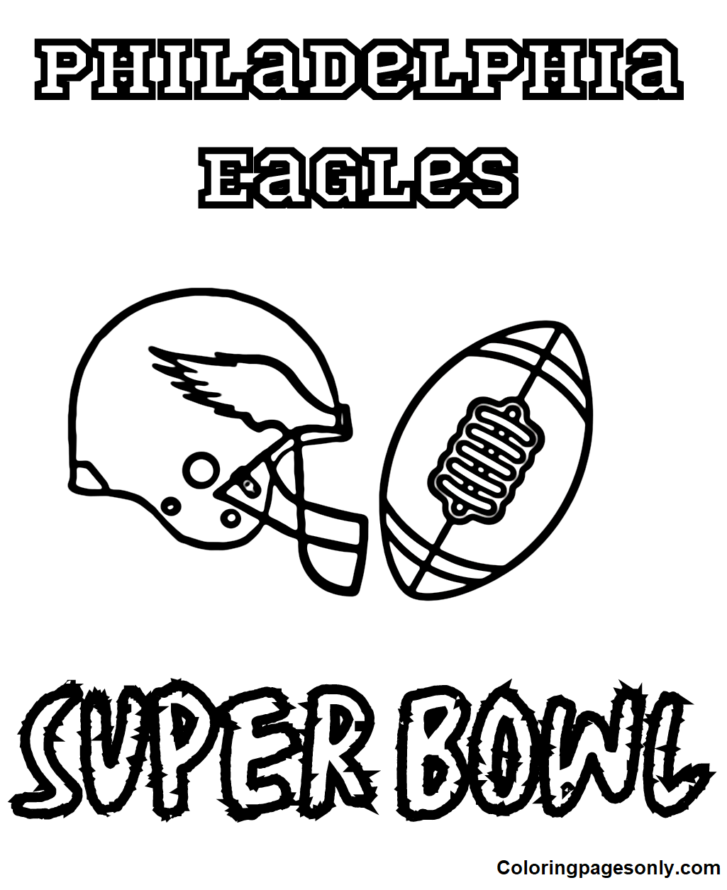 Philadelphia eagles coloring pages printable for free download