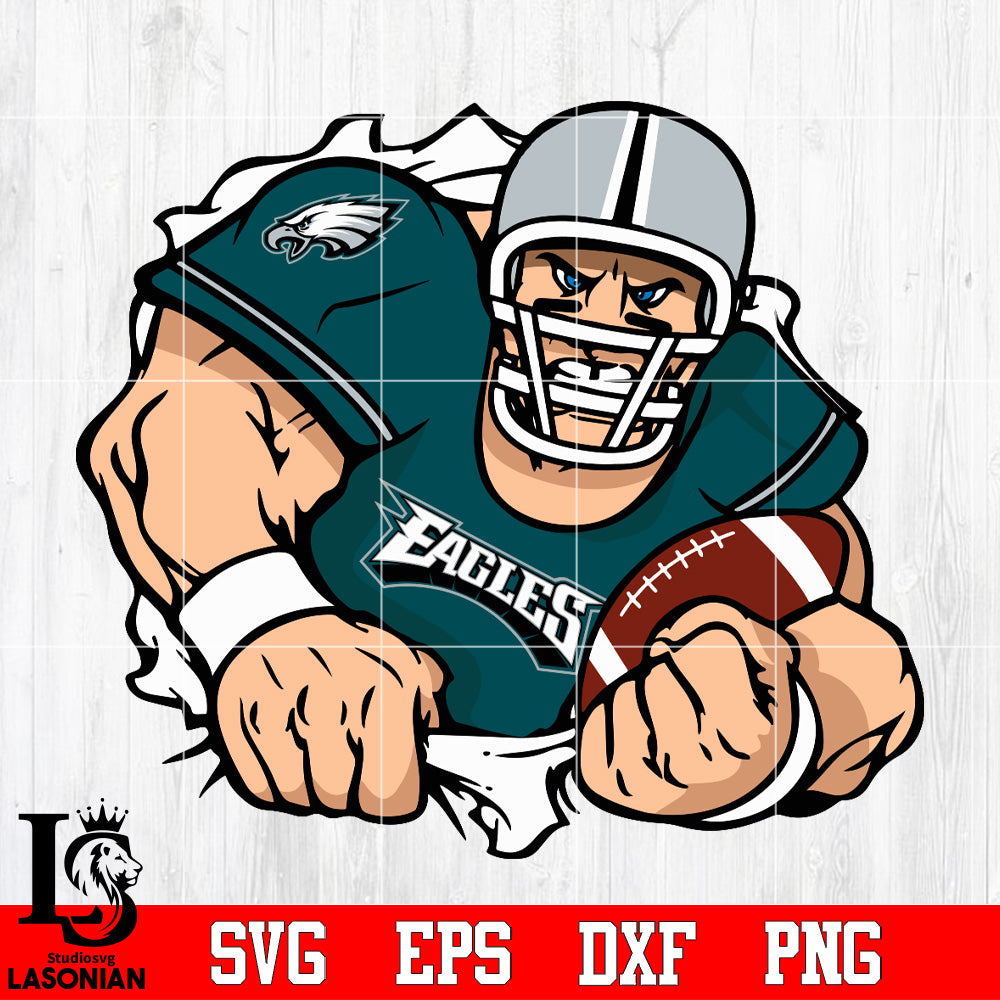 Philadelphia eagles football player svg dxf eps png file â