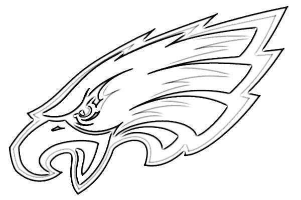 Philadelphia eagles logo coloring page philadelphia eagles logo football coloring pages philadelphia eagles