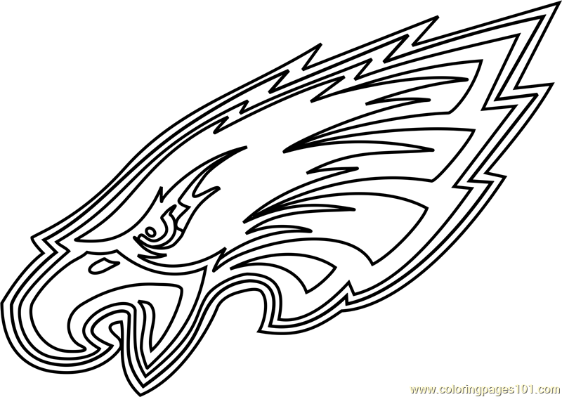 Philadelphia eagles logo coloring page for kids