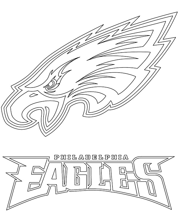 Logo of philadelphia eagles coloring page