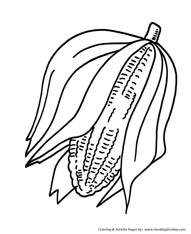 Simple shapes coloring pages free printable simple shapes ear of corn coloring activity pages for pre