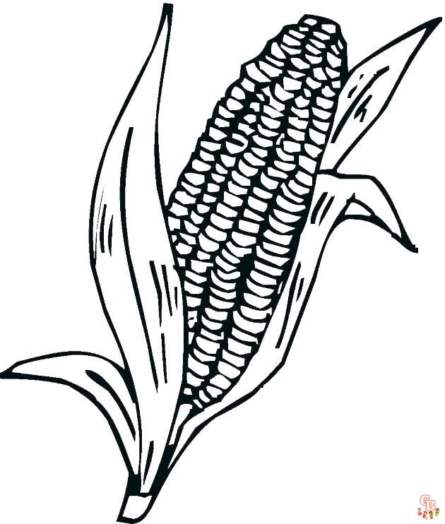 Corn coloring pages