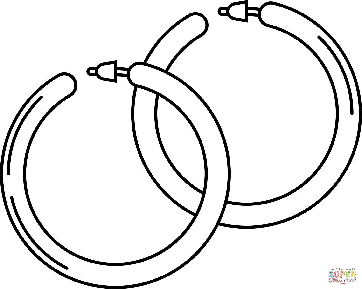 Hoop earring coloring page free printable coloring pages