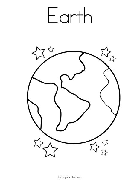 Earth coloring page