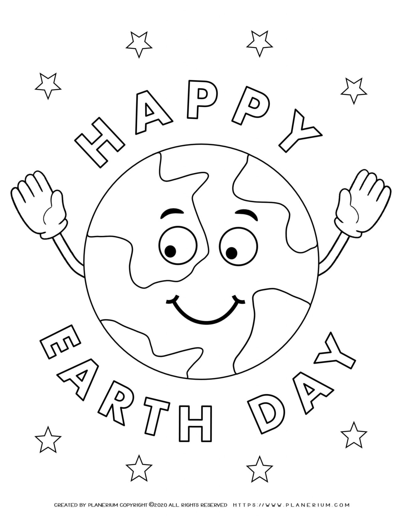 Earth day coloring page free printable happy earth day coloring page for kids